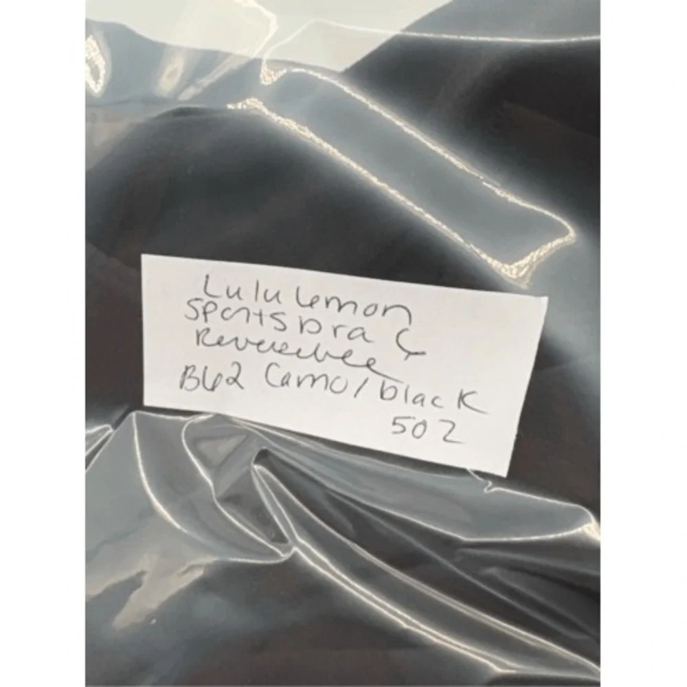 Lululemon Sports Bra Align Camouflage‎ Black Reversible Women 6 Nulu
